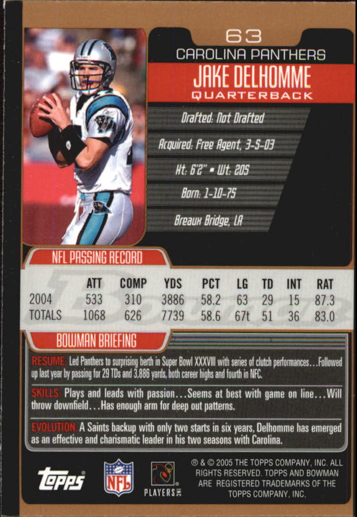 2005 Bowman Football Bronze Parallel Singles - Sie wählen - Bild 52 von 109