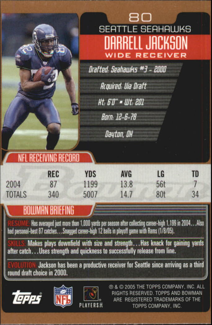 2005 Bowman Football Bronze Parallel Singles - Sie wählen - Bild 66 von 109