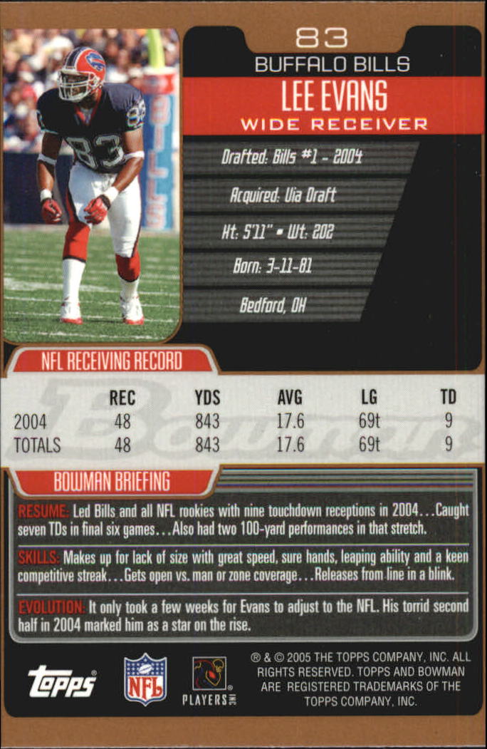 2005 Bowman Football Bronze Parallel Singles - Sie wählen - Bild 70 von 109