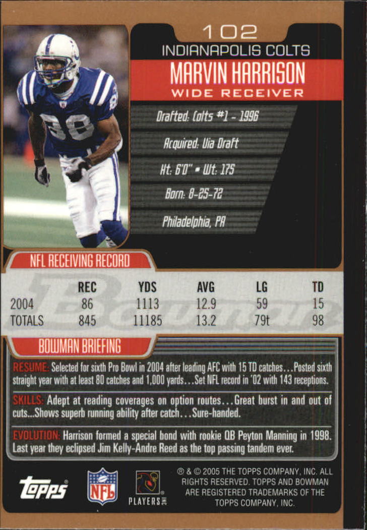 2005 Bowman Football Bronze Parallel Singles - Sie wählen - Bild 88 von 109