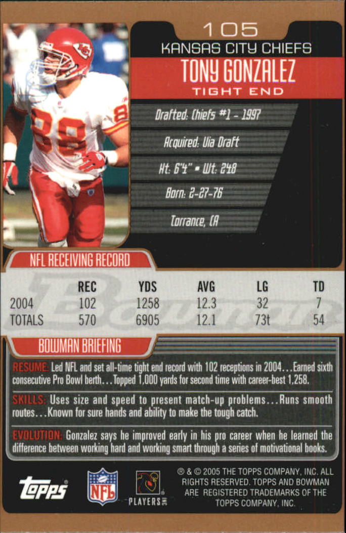 2005 Bowman Football Bronze Parallel Singles - Sie wählen - Bild 92 von 109