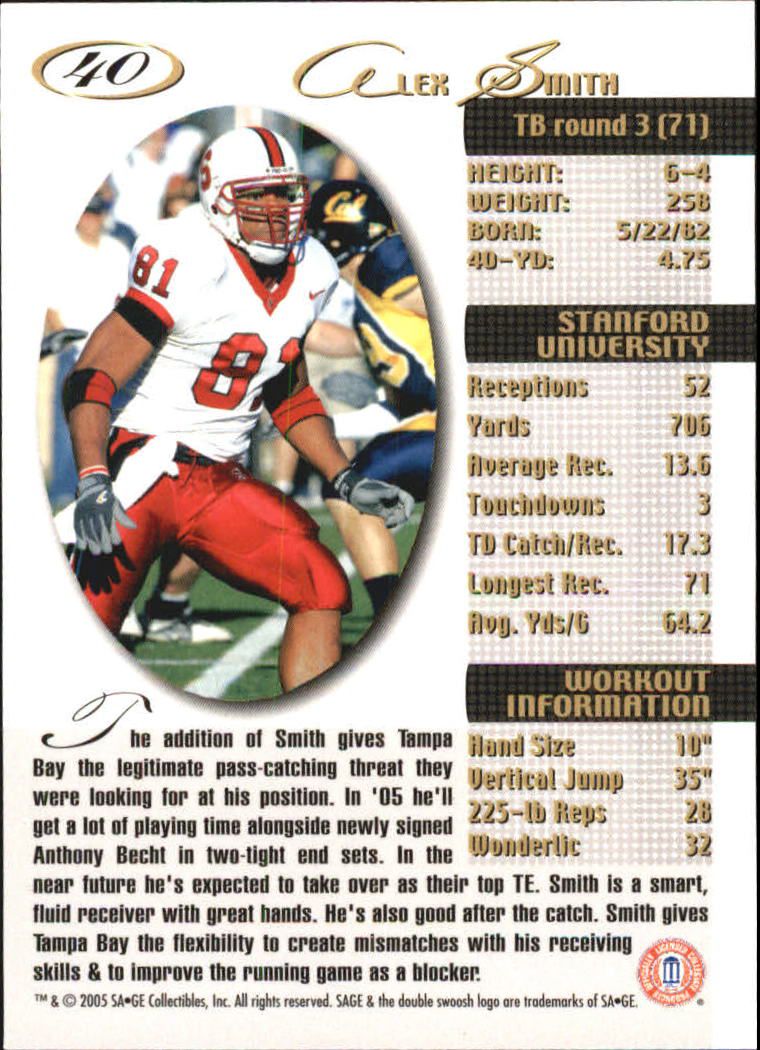 2005 Sage Football "Main Set" Base Cards - Picture 81 of 109