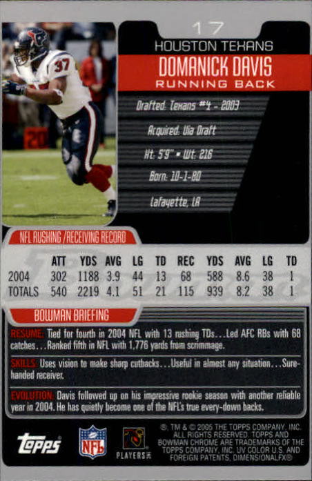 A0887- 2005 Bowman Chrome FB Cards 1-200 +Rookies -You Pick- 15+ FREE US SHIP - Picture 27 of 375