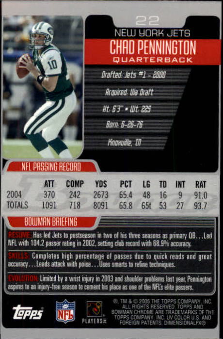 A0887- 2005 Bowman Chrome FB Cards 1-200 +Rookies -You Pick- 15+ FREE US SHIP - Picture 35 of 375
