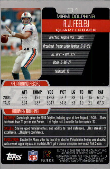 A0887- 2005 Bowman Chrome FB Cards 1-200 +Rookies -You Pick- 15+ FREE US SHIP - Picture 53 of 375