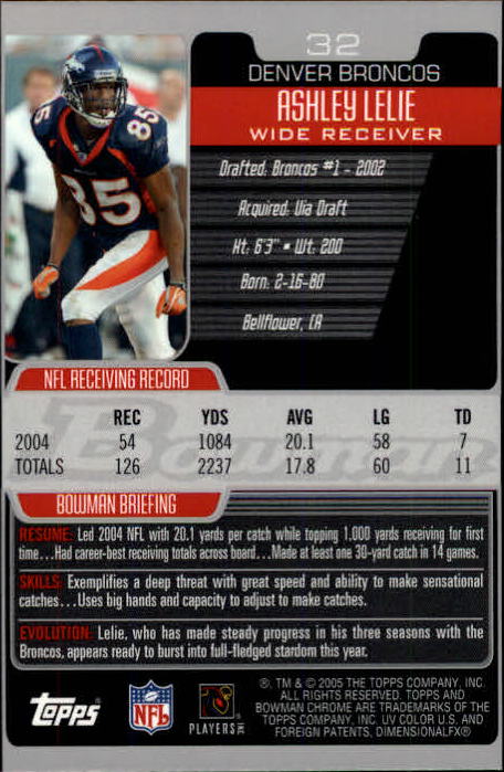 A0887- 2005 Bowman Chrome FB Cards 1-200 +Rookies -You Pick- 15+ FREE US SHIP - Picture 55 of 375