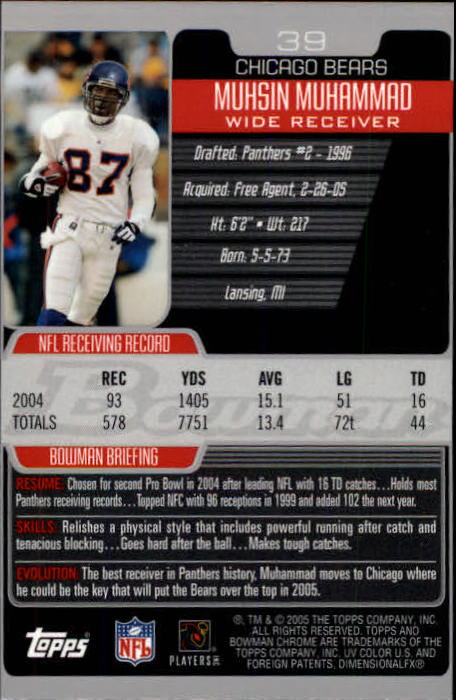 A0887- 2005 Bowman Chrome FB Cards 1-200 +Rookies -You Pick- 15+ FREE US SHIP - Picture 69 of 375
