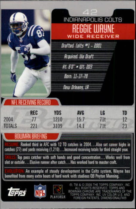 A0887- 2005 Bowman Chrome FB Cards 1-200 +Rookies -You Pick- 15+ FREE US SHIP - Picture 75 of 375