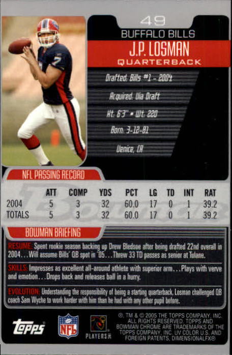 A0887- 2005 Bowman Chrome FB Cards 1-200 +Rookies -You Pick- 15+ FREE US SHIP - Picture 89 of 375