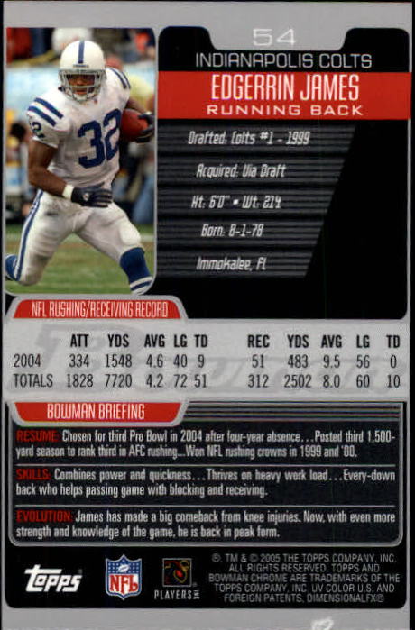 A0887- 2005 Bowman Chrome FB Cards 1-200 +Rookies -You Pick- 15+ FREE US SHIP - Picture 99 of 375
