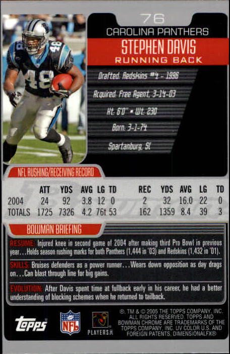 A0887- 2005 Bowman Chrome FB Cards 1-200 +Rookies -You Pick- 15+ FREE US SHIP - Picture 137 of 375