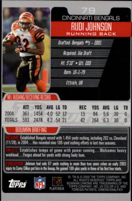A0887- 2005 Bowman Chrome FB Cards 1-200 +Rookies -You Pick- 15+ FREE US SHIP - Picture 143 of 375