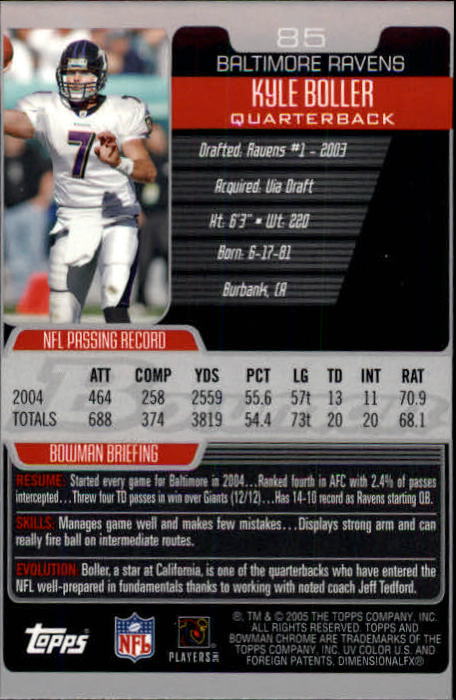 A0887- 2005 Bowman Chrome FB Cards 1-200 +Rookies -You Pick- 15+ FREE US SHIP - Picture 155 of 375