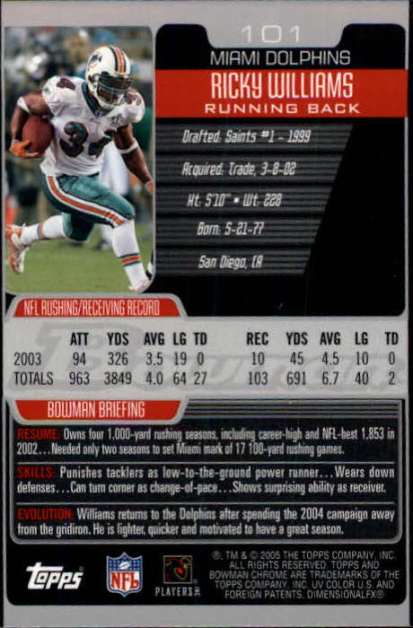 A0887- 2005 Bowman Chrome FB Cards 1-200 +Rookies -You Pick- 15+ FREE US SHIP - Picture 185 of 375