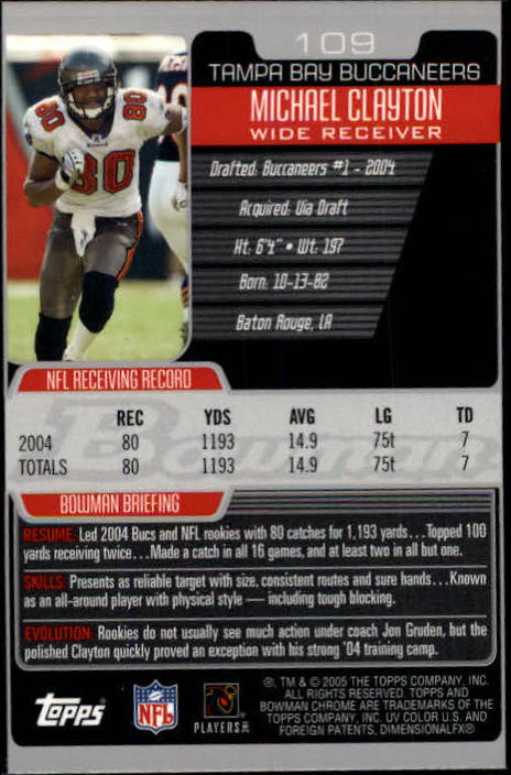 A0887- 2005 Bowman Chrome FB Cards 1-200 +Rookies -You Pick- 15+ FREE US SHIP - Picture 199 of 375