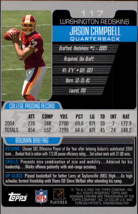 A0887- 2005 Bowman Chrome FB Cards 1-200 +Rookies -You Pick- 15+ FREE US SHIP - Picture 215 of 375