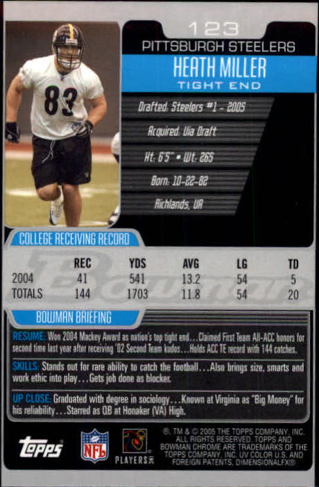 A0887- 2005 Bowman Chrome FB Cards 1-200 +Rookies -You Pick- 15+ FREE US SHIP - Picture 227 of 375