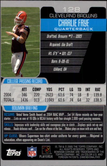 A0887- 2005 Bowman Chrome FB Cards 1-200 +Rookies -You Pick- 15+ FREE US SHIP - Picture 237 of 375