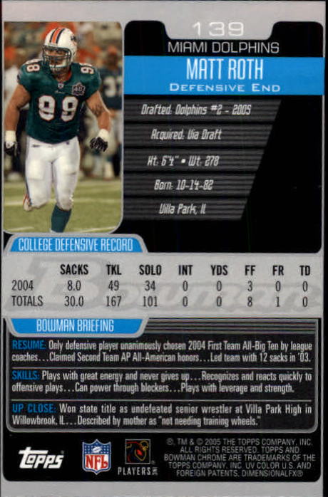 A0887- 2005 Bowman Chrome FB Cards 1-200 +Rookies -You Pick- 15+ FREE US SHIP - Picture 259 of 375