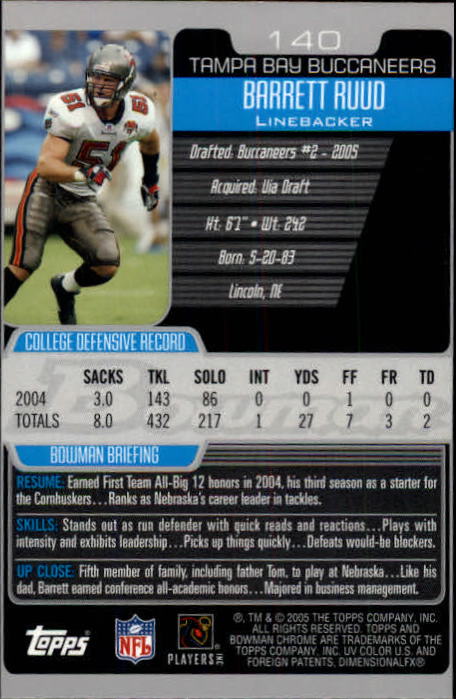 A0887- 2005 Bowman Chrome FB Cards 1-200 +Rookies -You Pick- 15+ FREE US SHIP - Picture 261 of 375