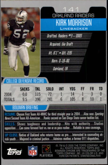A0887- 2005 Bowman Chrome FB Cards 1-200 +Rookies -You Pick- 15+ FREE US SHIP - Picture 263 of 375