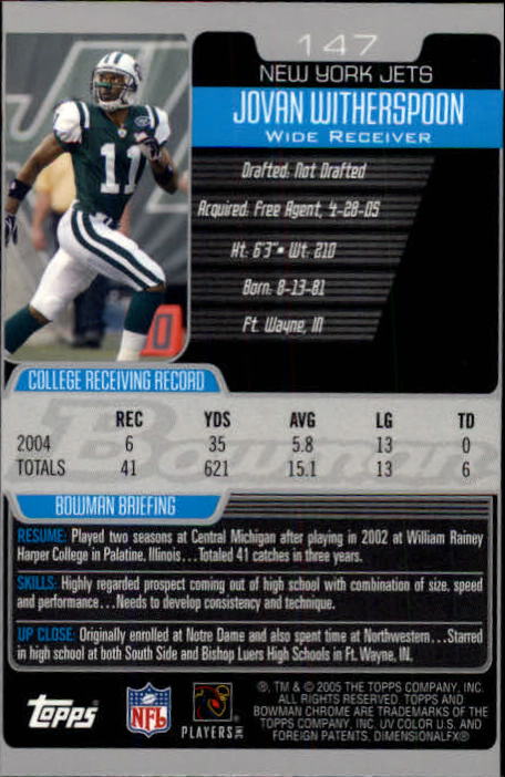 A0887- 2005 Bowman Chrome FB Cards 1-200 +Rookies -You Pick- 15+ FREE US SHIP - Picture 275 of 375