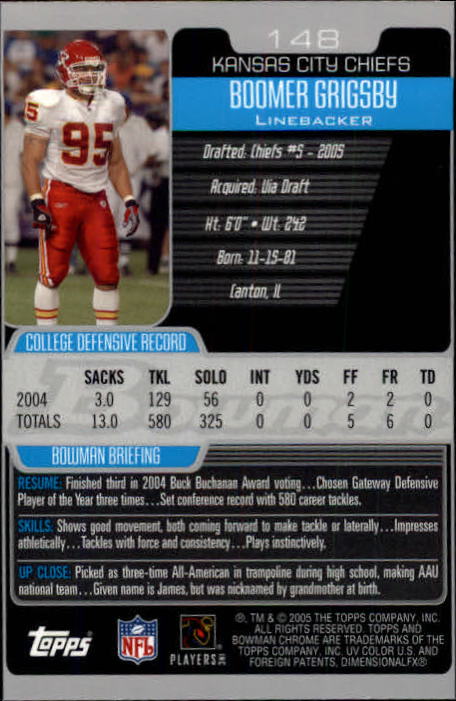 A0887- 2005 Bowman Chrome FB Cards 1-200 +Rookies -You Pick- 15+ FREE US SHIP - Picture 277 of 375