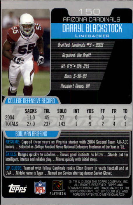 A0887- 2005 Bowman Chrome FB Cards 1-200 +Rookies -You Pick- 15+ FREE US SHIP - Picture 281 of 375