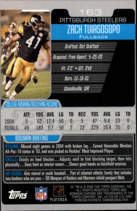 A0887- 2005 Bowman Chrome FB Cards 1-200 +Rookies -You Pick- 15+ FREE US SHIP - Picture 303 of 375