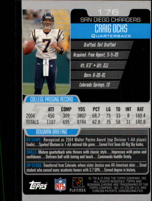 A0887- 2005 Bowman Chrome FB Cards 1-200 +Rookies -You Pick- 15+ FREE US SHIP - Picture 329 of 375