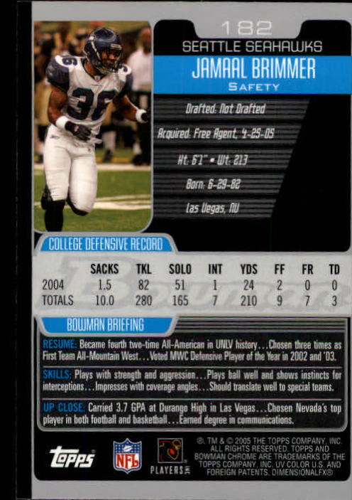 A0887- 2005 Bowman Chrome FB Cards 1-200 +Rookies -You Pick- 15+ FREE US SHIP - Picture 341 of 375
