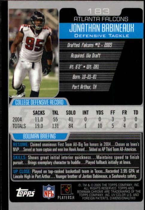 A0887- 2005 Bowman Chrome FB Cards 1-200 +Rookies -You Pick- 15+ FREE US SHIP - Picture 343 of 375