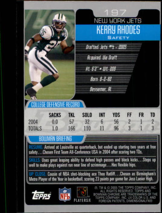 A0887- 2005 Bowman Chrome FB Cards 1-200 +Rookies -You Pick- 15+ FREE US SHIP - Picture 369 of 375