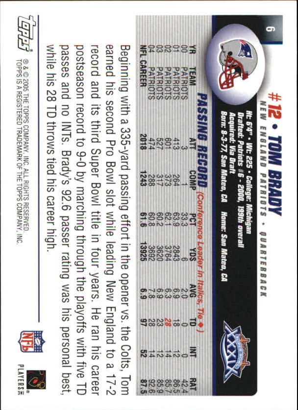 B5633- 2005 Patriots Topps Super Bowl Champions -You Pick- 15+ FREE US SHIP - Picture 13 of 111