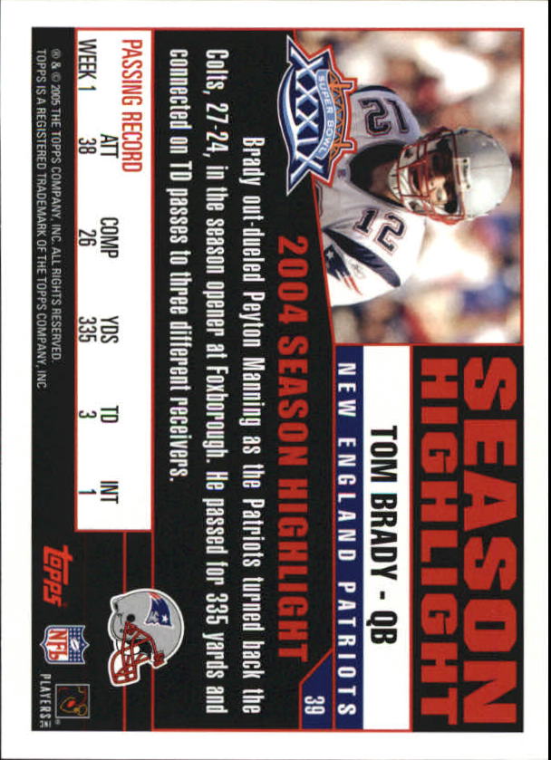 B5633- 2005 Patriots Topps Super Bowl Champions -You Pick- 15+ FREE US SHIP - Picture 79 of 111