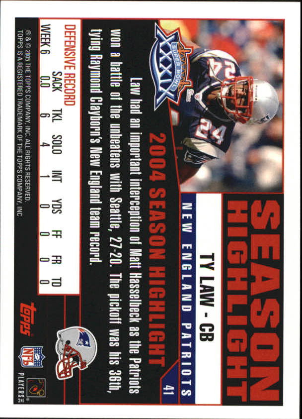 B5633- 2005 Patriots Topps Super Bowl Champions -You Pick- 15+ FREE US SHIP - Picture 83 of 111