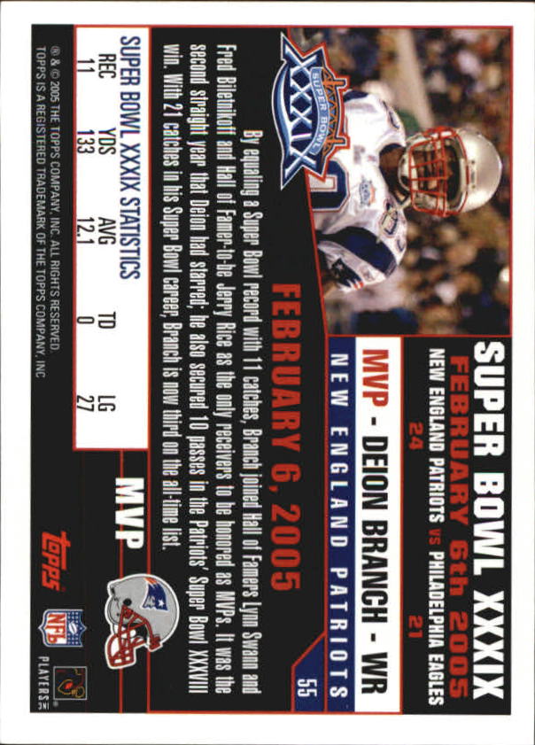 Deion branch, New England Patriots, Super Bowl MVP store poster