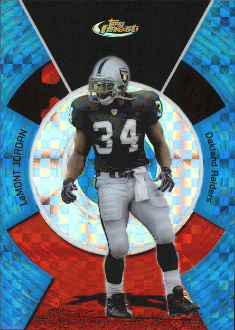 2005 Finest Blue Xfractors #54 LaMont Jordan