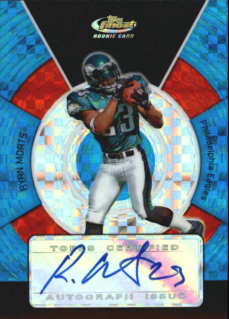 2005 Finest Blue Xfractors #170 Ryan Moats AU