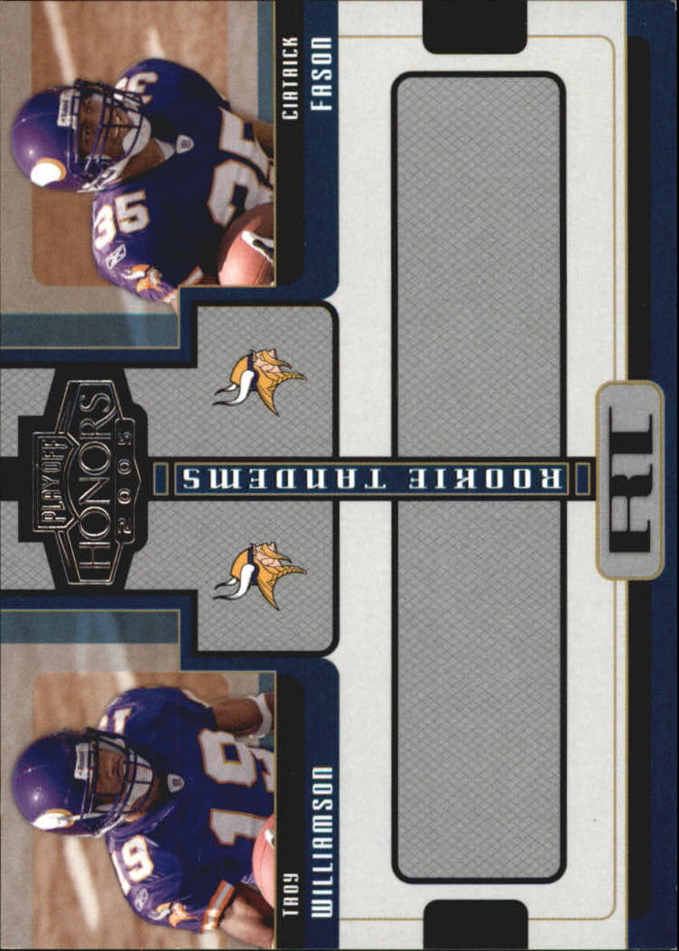 2005 Playoff Honors Rookie Tandem #RT5 Troy Williamson/Ciatrick Fason