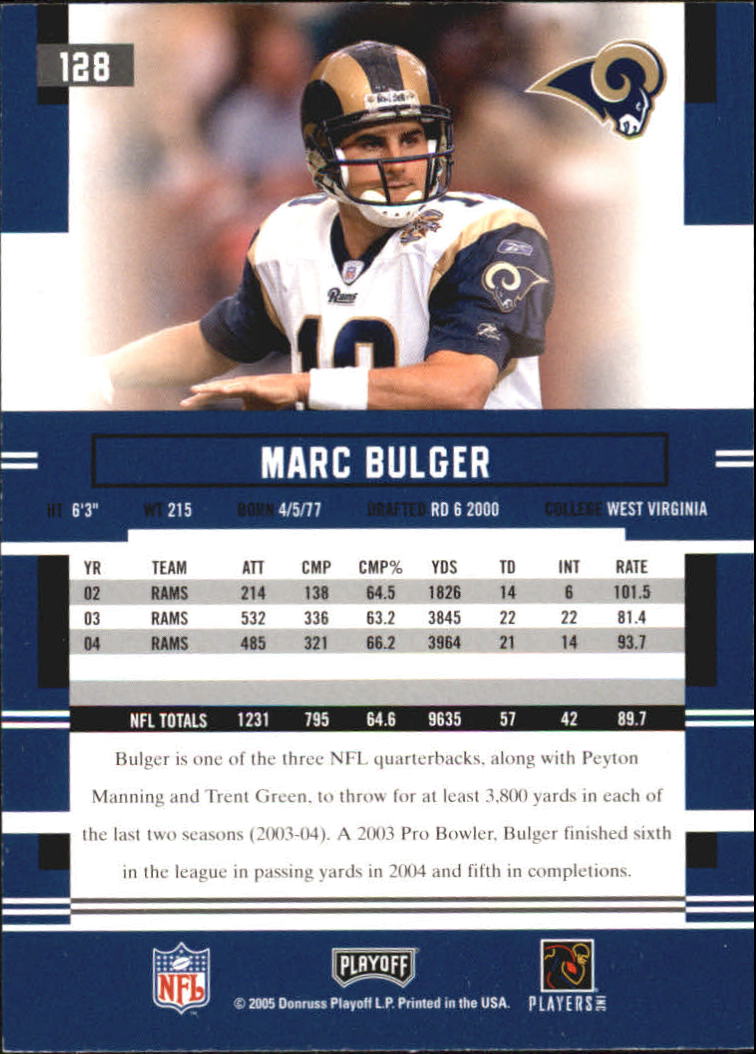 2005 Playoff Prestige #128 Marc Bulger back image