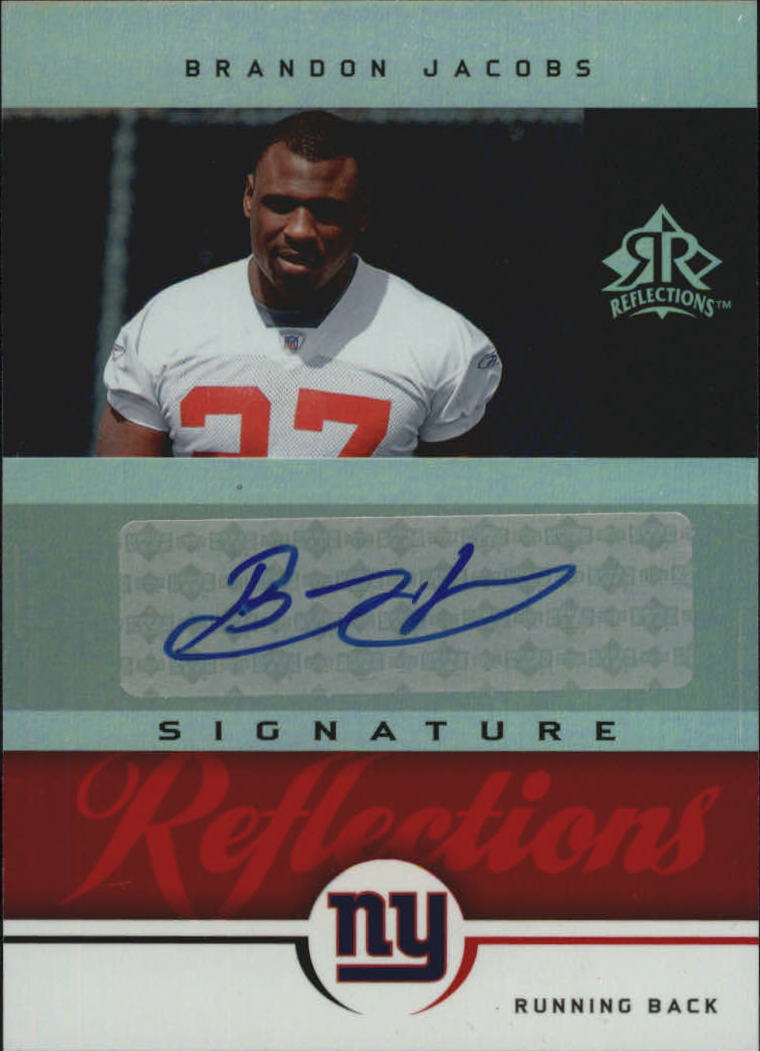 2005 Reflections Signature Reflections Red #SRBJ Brandon Jacobs