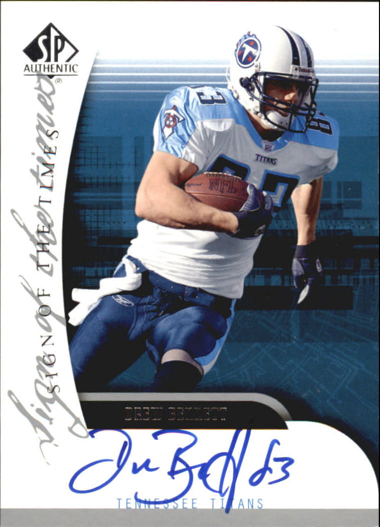 2005 SP Authentic Sign of the Times #SOTBT Drew Bennett  Blue Auto