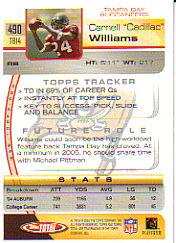 2005 Topps Total Silver #490 Cadillac Williams back image