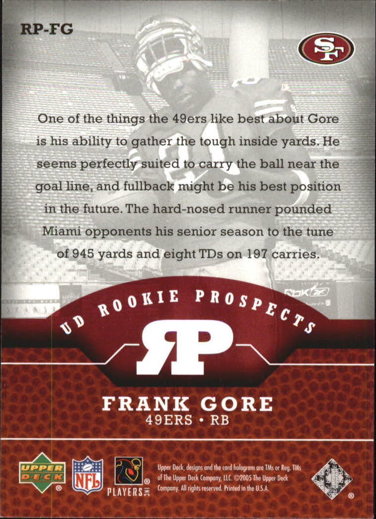 2009 Upper Deck Philadelphia #163 Frank Gore San Francisco 49ers Miami