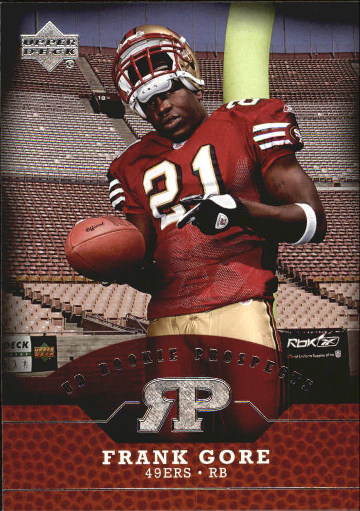 Frank Gore 2005 Upper Deck Autograph Rookie Jersey Card #SA-FR BAS