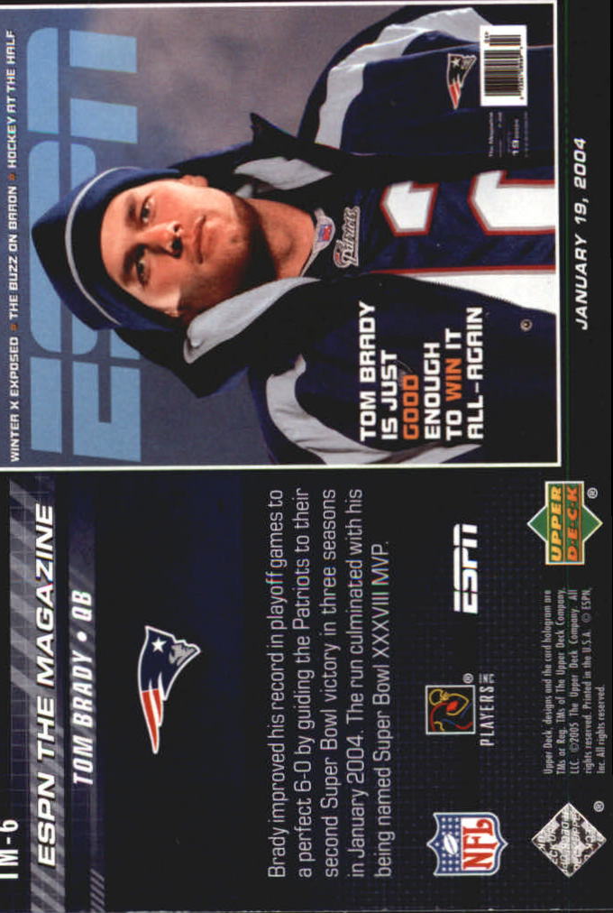 2005 Upper Deck ESPN Magazine Covers #TM6 Tom Brady - NM-MT