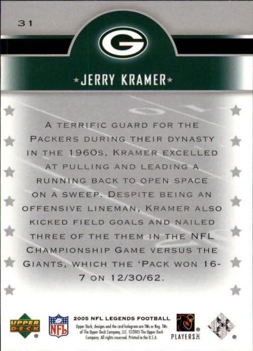2005 Upper Deck Legends Football "Main Set" Cards #1 to #190 - Picture 63 of 211