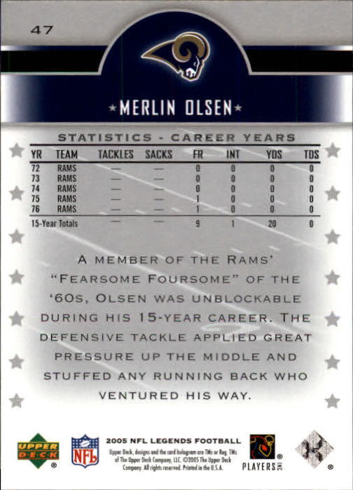 A8804- 2005 Upper Deck Legends FB Card #s 1-100 -You Pick- 15+ FREE US SHIP - Picture 9 of 33