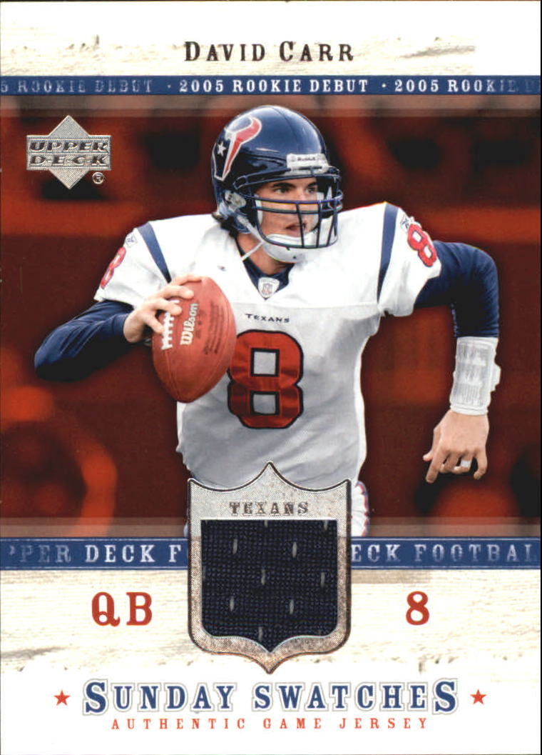 2005 Upper Deck Rookie Debut Sunday Swatches #SUDC David Carr